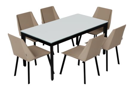 ALASKA 6 SEATER DINING TABLE 