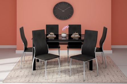 BRAWN 6 SEATER DINING TABLE SET