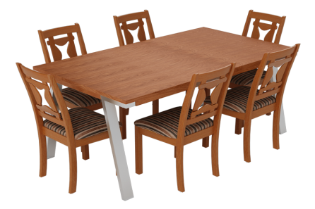 BRUNETTE 6 SEATER DINING TABLE 