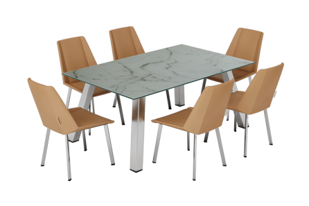 MARBELA 6 SEATER DINING TABLE