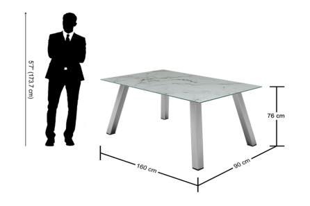 MARBELA 6 SEATER DINING TABLE