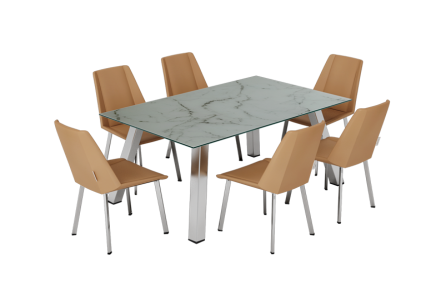 MARBELA 6 SEATER DINING TABLE SET