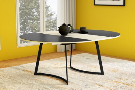 SALT & PEPPER EXPANDABLE DINING TABLE