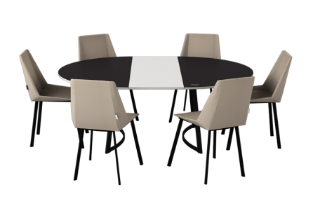 SALT & PEPPER EXPANDABLE DINING TABLE