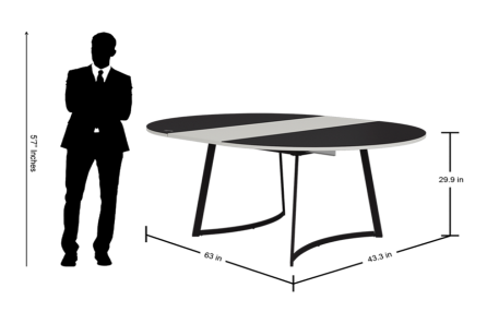 SALT & PEPPER EXPANDABLE DINING TABLE