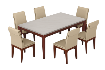 TERRENE 6 SEATER DINING TABLE