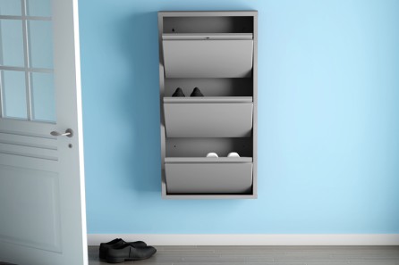 STEP-IN THREE TIER SHOE CABINET