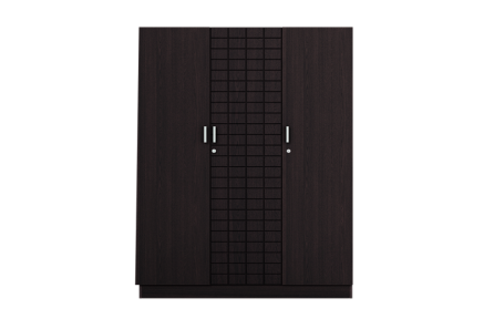 CHOCOLATE WOODEN WARDROBE 3 DOOR