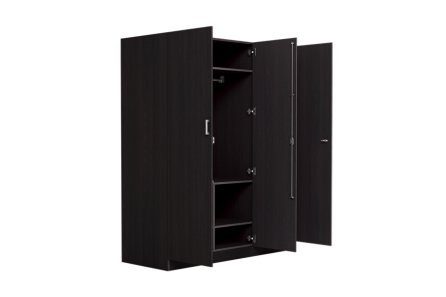 CHOCOLATE WOODEN WARDROBE 3 DOOR