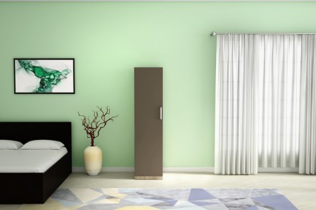 KALISTA WOODEN WARDROBE 1 DOOR (MATT GRAY)