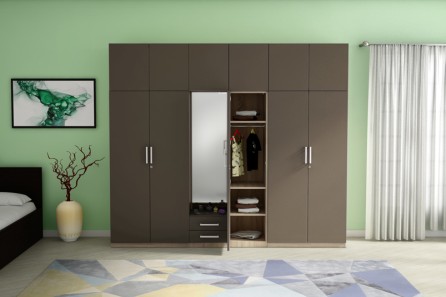 KALISTA WOODEN WARDROBE 1 DOOR (MATT GRAY)