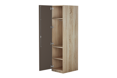 KALISTA WOODEN WARDROBE 1 DOOR (MATT GRAY)