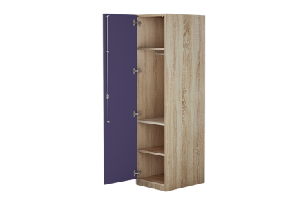 KALISTA WOODEN WARDROBE 1 DOOR (MATT PURPLE)