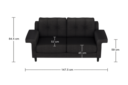 FLIGHT 2 SEATER SOFA (DARK GRAY)