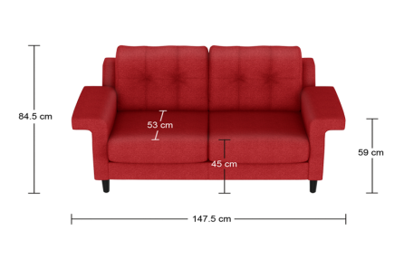 FLIGHT 2 SEATER SOFA (RED)