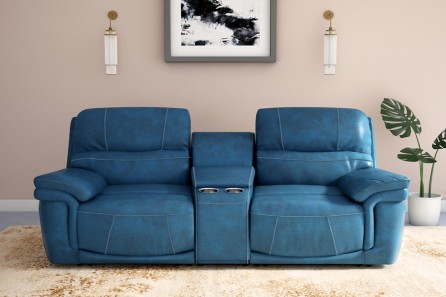 MACKENZIE 2 SEATER RECLINER (BLUE)