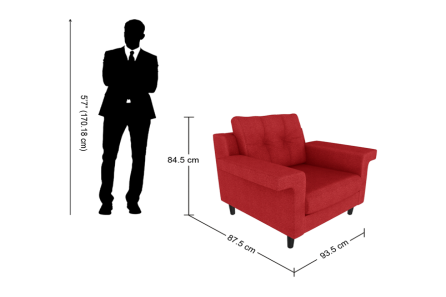 FLIGHT 1 SEATER SOFA (RED)