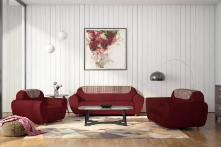 PETAL 1 SEATER SOFA (INDIAN RED)