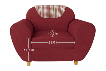 PETAL 1 SEATER SOFA (INDIAN RED)