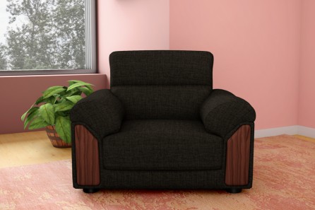 PLUM 1 SEATER SOFA (DARK BROWN)