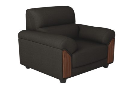 PLUM 1 SEATER SOFA (DARK BROWN)