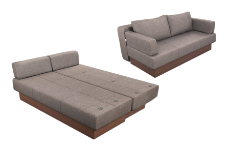 TRANSPOSE 3 SEATER SOFA CUM BED