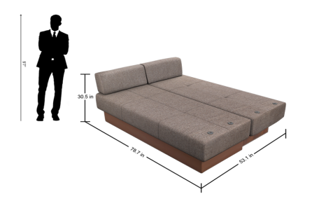 TRANSPOSE 3 SEATER SOFA CUM BED